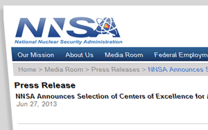 NNSA-COEs news